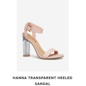 Transparent heeled sandals